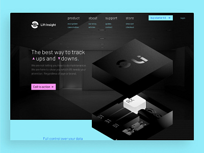 Lift Insight design isometric ui ux vector web
