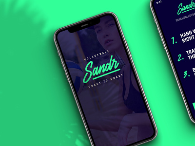 Sandr — Volleyball App app brand design ui ux web