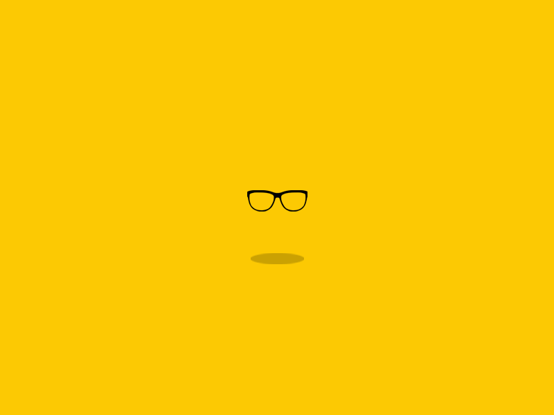 Glasses animation floating fun gif glasses rebound yellow