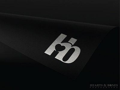 Hearts And Bones black bone clever hb heart hearts logo logo design monogram monogram logo monograma negative negative space negative space negative space logo photograhy silver smart