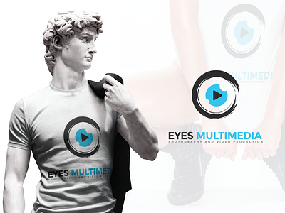 Eyes Multimedia black blue branding brush camera cool eye logo photo photo studio photography tshirt tshirts video