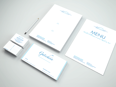 Look and Cook Stationery Design blue elegant letter letterhead letterheads logo logos menu menu bar menu card menu design menubar minimal minimalist modern stationery stationery design stationery mockup voucher vouchers