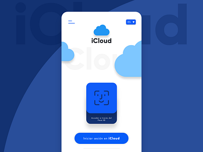 iCloud - Concept App - Diseño de prototipo app appdesign apple branding color concept design facebook faceid html html css icloud illustration logo stayhome uiux webdesign