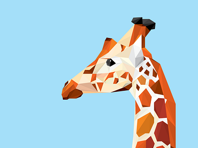 Giraffe geometric giraffe illustrator shapes