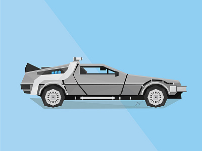Low Poly Delorean back to the future delorean geometric low poly poly shapes