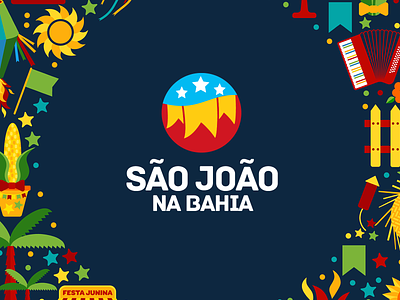 São João na Bahia Logo brand branding branding design brazil design illustration logo logodesign logotype nordeste são joão typography vector