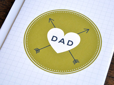 Heart and Arrow Fathers Day Card