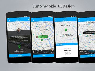 Valet parking app mobile app design uidesign uiux uxdesign