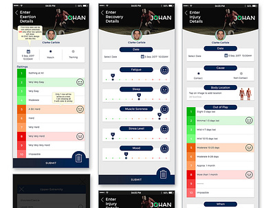 Johan Sports mobile app design photoshop uidesign uxdesign