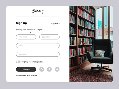 Sign Up Form adobe xd animation design ui ux web website