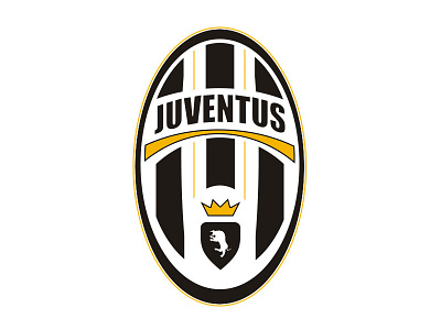 Juventus badge crest flat icon illustrator italy juventus logo soccer sports team