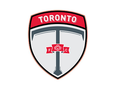 Toronto FC amsterdam badge crest flat icon illustrations illustrator mls soccer sport team toronto