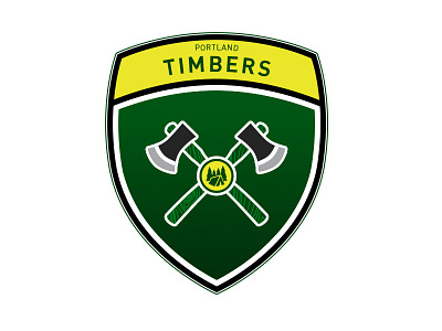 Portland Timbers badge crest flat icon illustrations illustrator mls portland soccer sporting team timbers