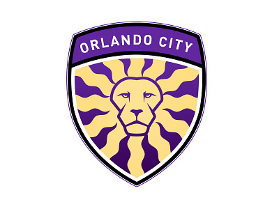 Orlando City badge crest flat icon illustrations mls orlando city soccer sport team