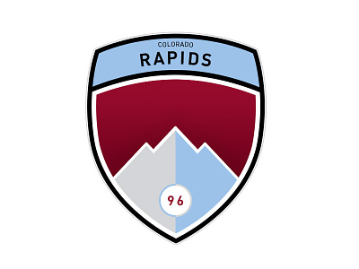 Colorado Rapids badge colorado crest flat icon illustrations mls rapids soccer sport team