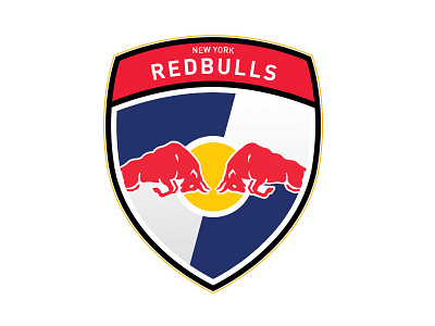 New York Redbulls badge crest flat icon illustrations mls new york new york city redbull soccer sport team