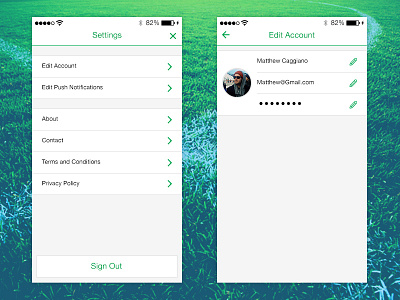 Daily UI #7 account app daily ui edit flat interface iphone settings ui user ux