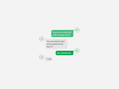 Daily UI #13 daily ui direct message message text texting ui ux