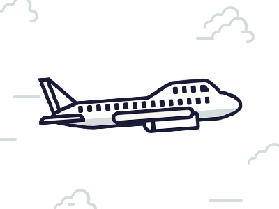 By Air air clouds drawing icon illustration plane sky transportation