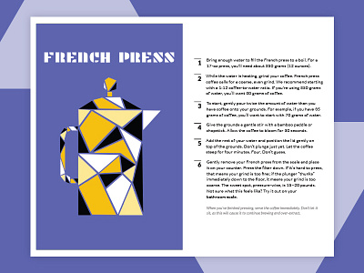 French Press Instructions brew brewing coffee coffee brewing flat french french press instructions