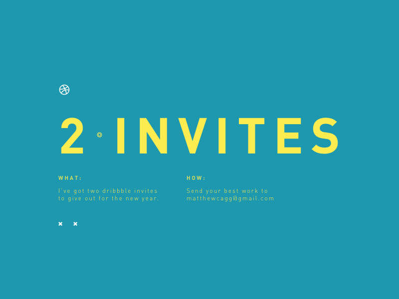 Two Invites instructions dribbble invitation invite