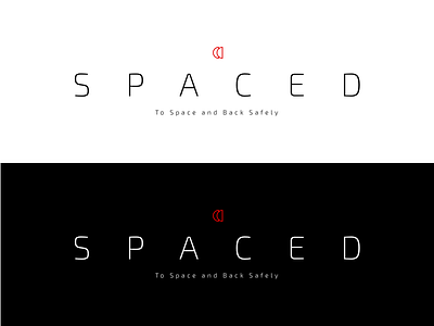 SPACED brand branding flat icon logo mark outline space spaced typeface