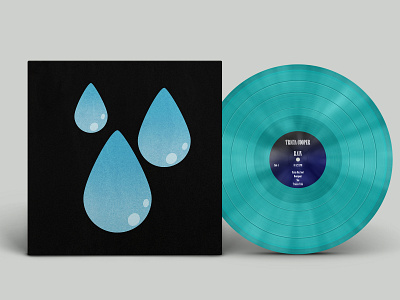 Rain LP branding design illustration vinyl record