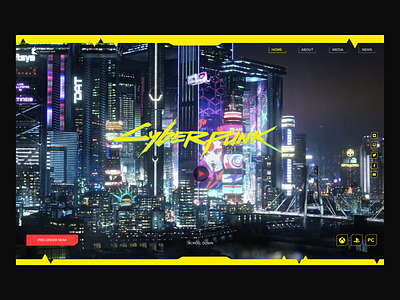 Cyberpunk 2077 Concept branding dailyux design icon illustration logo minimal typography ui ux