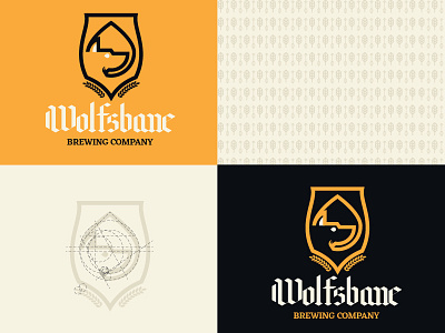 Wolfsbane Brewery beer logo brand and identity branding brewery design digital german icon illustration logo minimal typography vector wolf