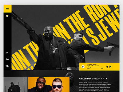 Run the Jewels Redesign adobexd app dailyui design digital minimal music music ui typography ui ux ux ui ux designer ux ui design vector web xd