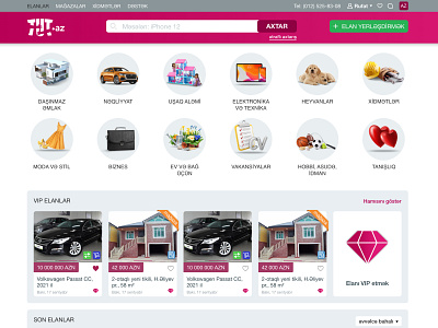 Tut.az e-commerce web site baku design e commerce ui ux web website