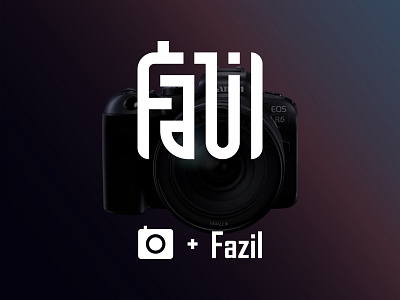 Fazil Logo baku branding camera logo photographer