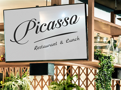 Picasso Restaurant & Lunch Logo baku food graphic design logo lunch restaurant
