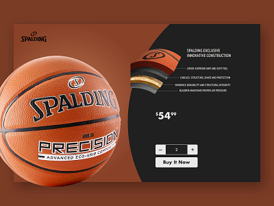 Spalding e-commerce page UI animation app ball basketball commerce page debut design e commerce first flat home page illustration landing page shot spalding ui ux ux ui web website