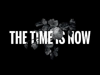 The time is now black county of milan dead fashion flower marcelo burlon now still life streetwear time white
