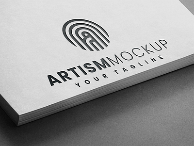Paper Logo Mock Up branding business company design identity layered logo logos mockup paper product template texture
