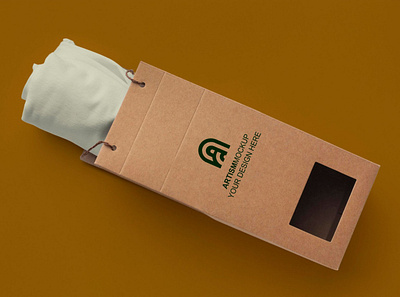 Packaging Cloth Mockup apparel branding cloth company design illustration layered logo mockup packaing product vector