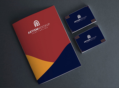 Book & Business Card Mockup book branding business card company cover design layered logo mockup product stationery