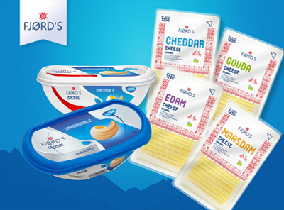 Fjord's butter and cheese packaging & Label Design butter cheese fjord label package package design