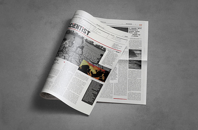 Newspaper Layout The Scientist dtp editorial design indesign layout newspaper