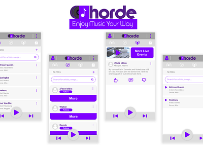 Horde Music App Concept concept music app ui
