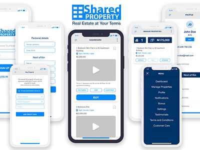 Shared Property iPhone X Banner branding concept design product design ui ux