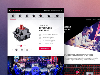 CHERRY MX Web Design design desktop digital redesign uidesign