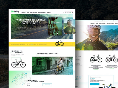 mway E-commerce Desktop biking design desktop digital ecommerce redesign uidesign