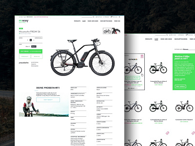 mway E-commerce Detail biking design desktop digital ecommerce uidesign