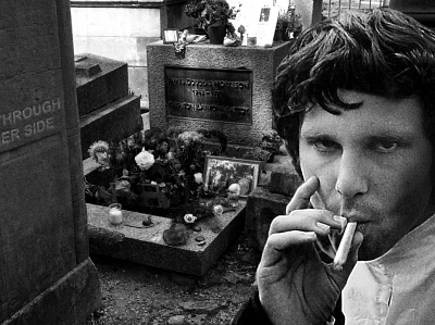 Jim Morrison at his Grave jim morrison jim morrison grave photoshop the doors