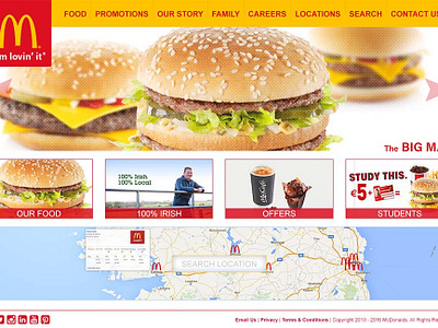 Mcdonalds Mockup mcdonalds ui ux website mockup