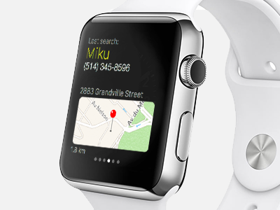 yp.ca - apple watch glance 2015 apple apple watch cynthia irani glance merchant page ui ux watch