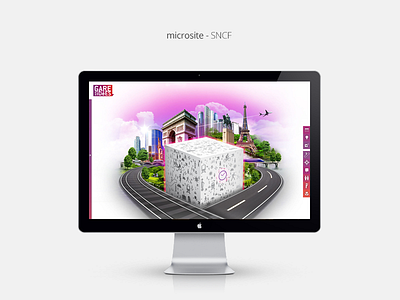 SNCF - Gare des idées microsite 2010 3d site art direction clean cube cynthia irani digital compositing illustration microsite sharp site website