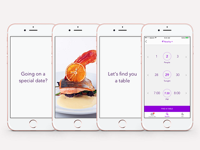 yp Dine 2.0 - App Preview Storyboards 3 2016 app previews cynthia irani flat user interface food delivery ios iphone 6 order reservation restaurant search